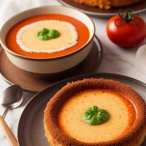 Томатный суп с сырной корочкой